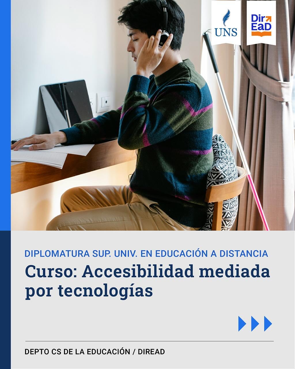 Les comunicamos que ya está abierta la inscripción al Curso- Accesibilidad mediada por tecnologías.📅 MARTES 17-06-2025📍MODALIDAD- 100% virtual ⏳DURACIÓN- 6 semanas - 48 hs➕INFO en WWW.D