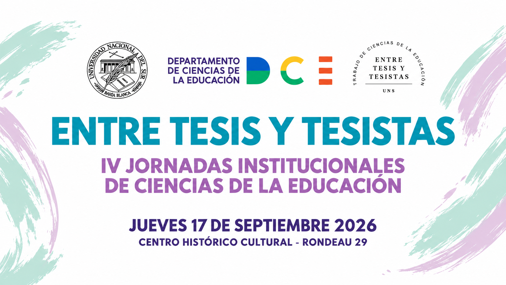 Entre Tesis y Tesistas - IV Jornadas Institucionales de Ciencias de la Educación
